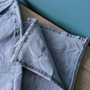 Jeans Light Blue Gray Wash High Waisted